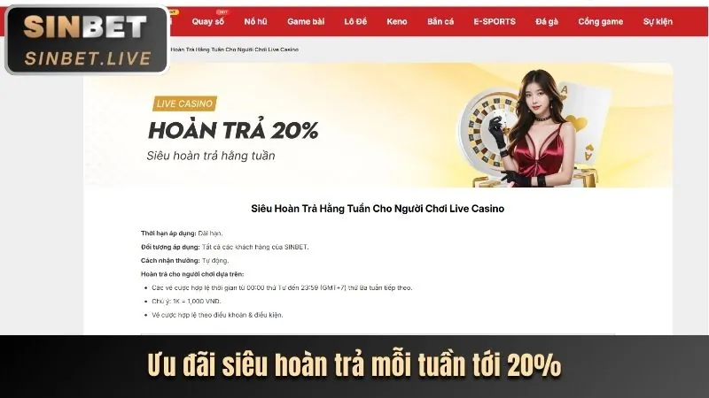 Sảnh Live Casino chân thực tại U888 VIP1